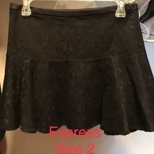 Express Black Mini Skirt